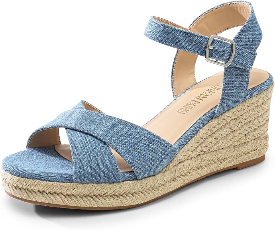 DREAM PAIRS Women's Espadrille Wedge Sandals