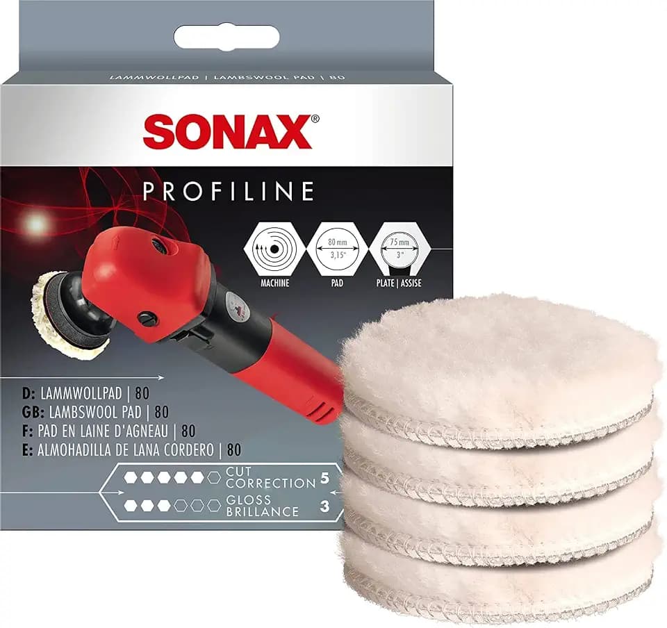 SONAX LammwollPad 80 mm (4 Stück)