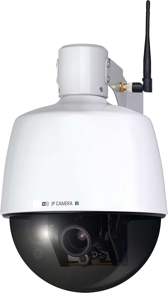 Smartwares WiFi Netzwerk PTZ Dome Kamera mit optischem Zoom für den Außenbereich, C904IP.2 SW