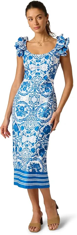 Adrianna Papell Column Midi Dress