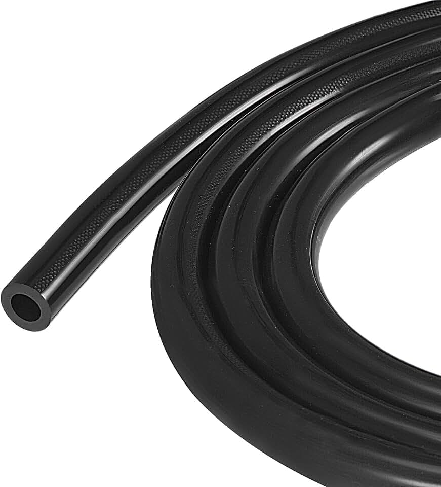 sourcing map Silikon-Vakuumschlauch, 8 mm Innendurchmesser, 14 mm Außendurchmesser, 3 mm Wand, Schwarz