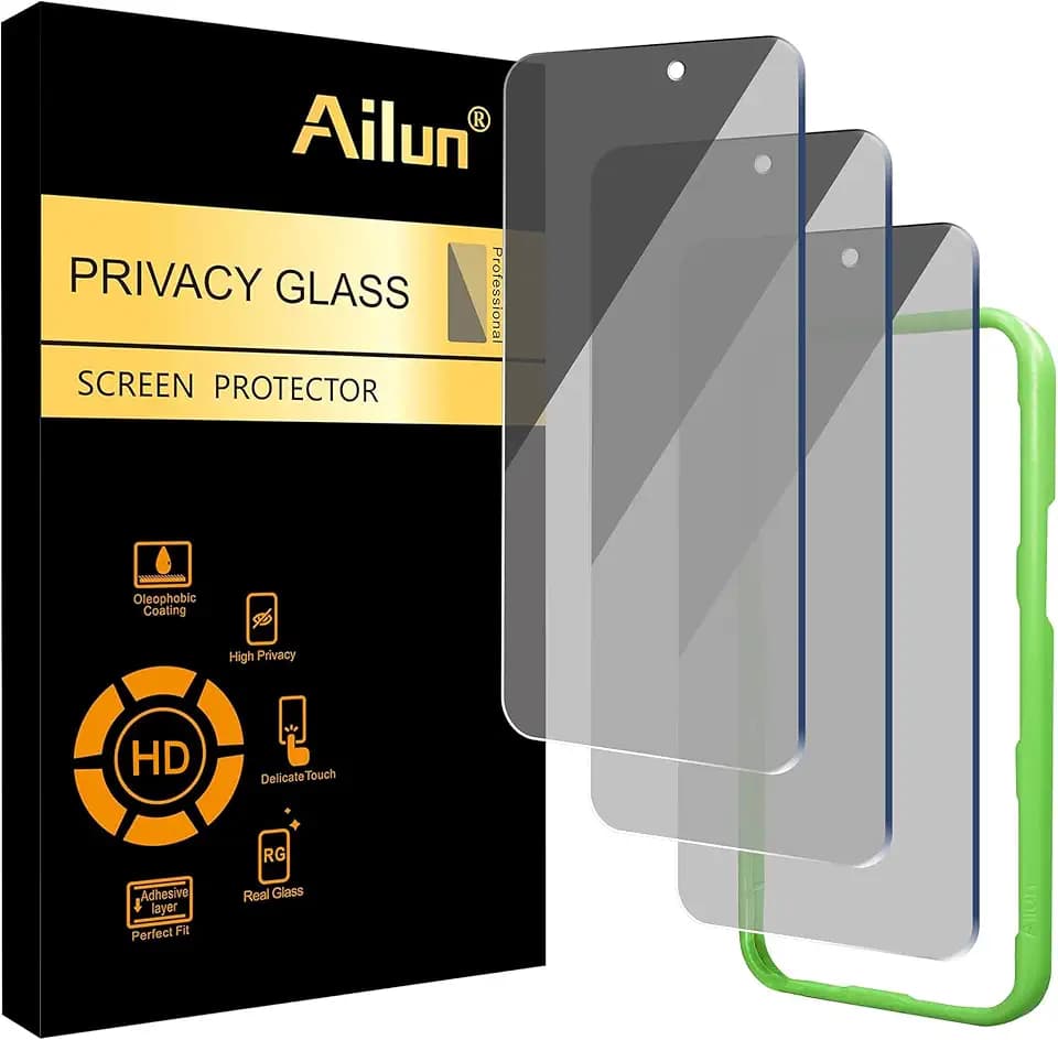 Ailun 3 Pack Privacy Screen Protector for iPhone 16 Pro/iPhone 17