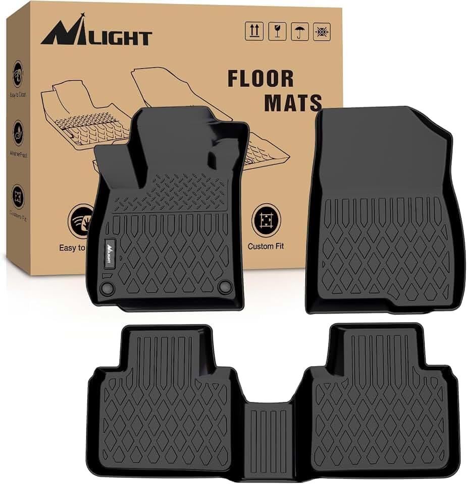 Nilight TPE Floor Mats for Mitsubishi Outlander PHEV 2023 2024 2025 2026 All Weather Custom Fit Heavy Duty Floor Liners