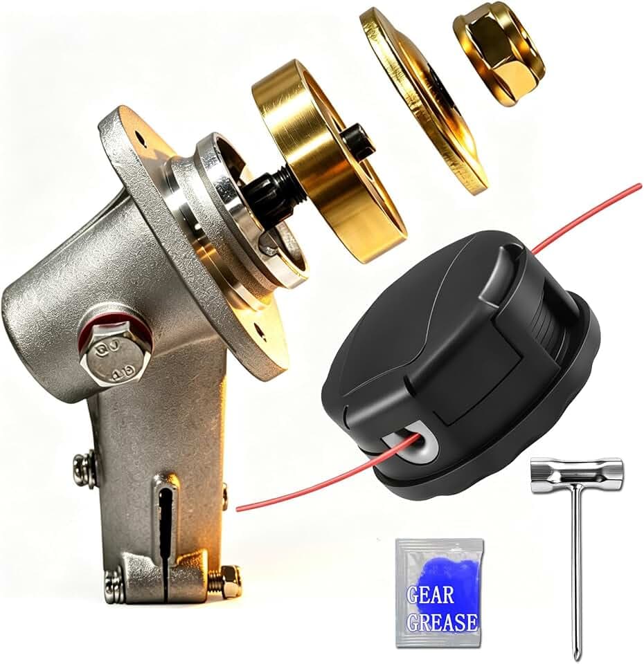 2-in-1 SRM 225 Gearbox Head & Trimmer Head for Echo SRM-225 SRM-225i, Gear Head Spring Cap Replacement P021008182 99944200907 C453000482, Weed Eater Parts (S)