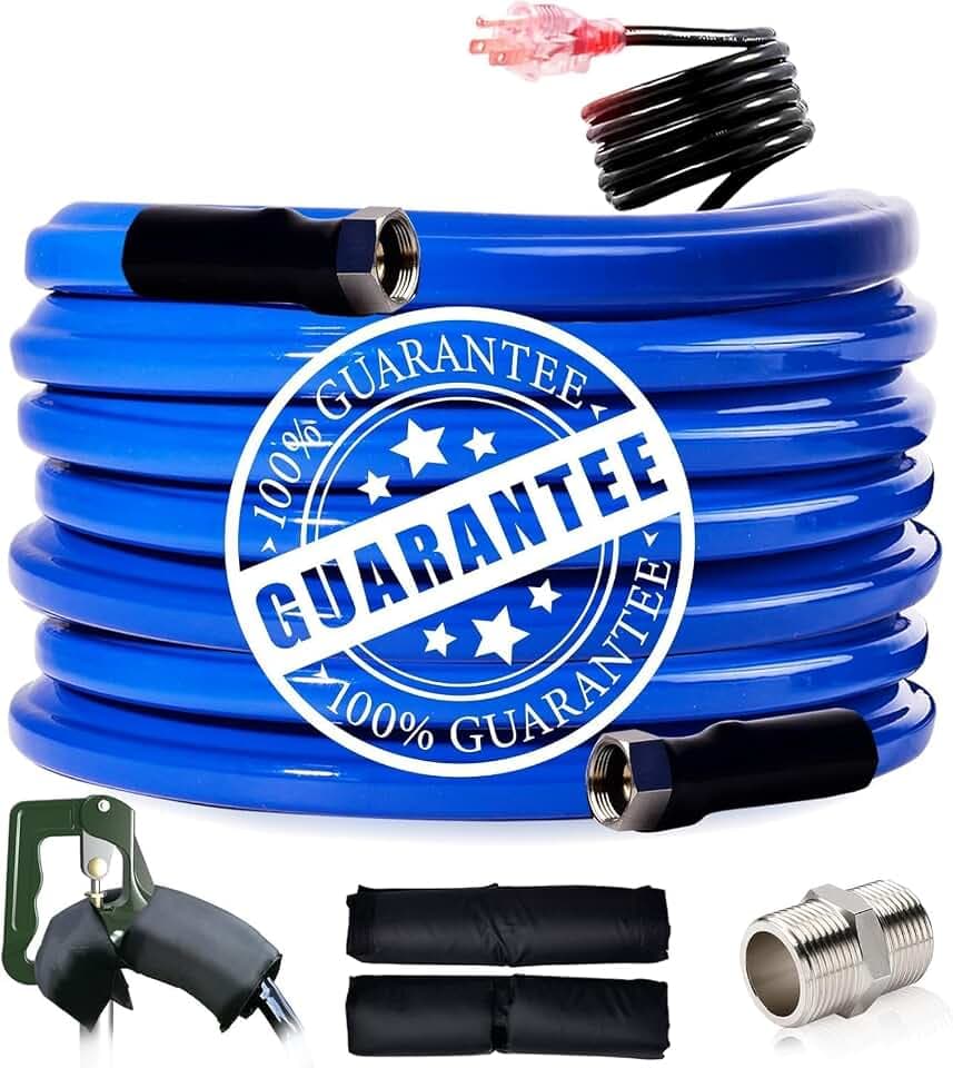 100FT Heated Hose for RV,-45 ℉ Anti-freezing ，Electrically Heated Hose of Rv Accessories，Rv Freshwater Hoses with Fittings