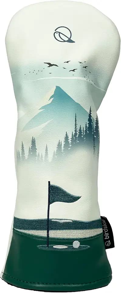 Golf Headcover for Hybrids and Fairway Woods Premium Leather Head Cover. Digitally Printed and Embroidered Design.
