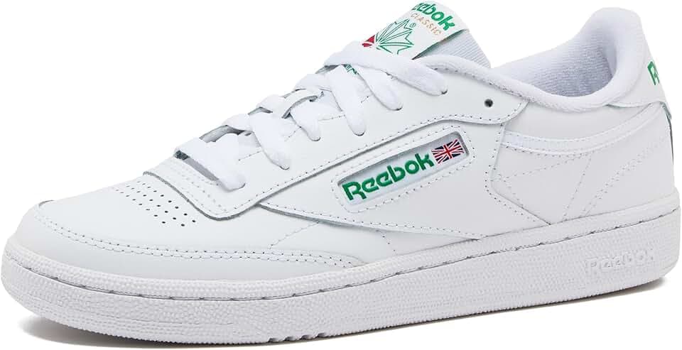 Reebok Club C 85 Mens Tennis Shoes, Casual Fashion White Sneakers for Men