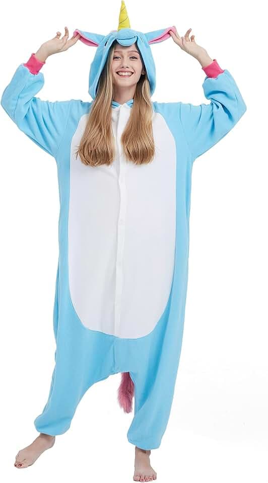 SimZoo Unisex-Hauskleidung Einteilige Cosplay-Kostüm, Nachtwäsche Tier-Einteiler-Pyjama für Erwachsene, Herren und Damen