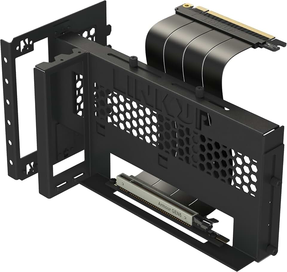 LINKUP - AVA5 PCIE 5.0 Riser-Kabel Rechter Winkel 18cm mit Halterung