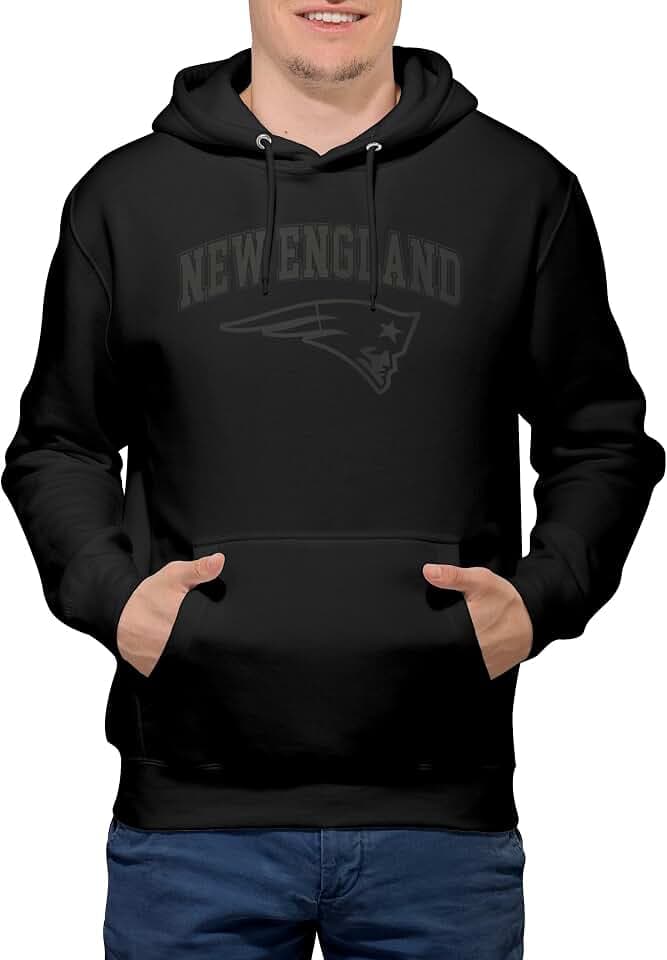 FOCO NFL unisex-adult Nfl Blackout Team Logo Pullover Hoodie