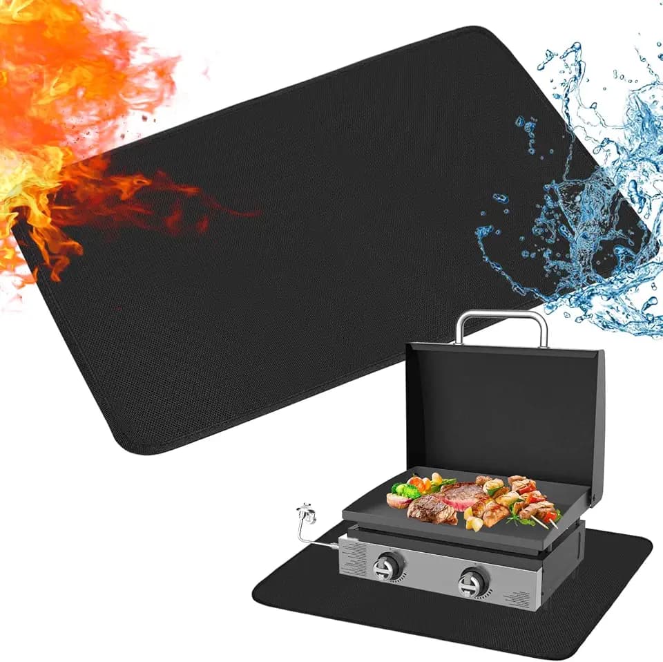 Grill Mat for Blackstone Griddle Accessories 17in & 22in, 31 x 24 x 0.02in