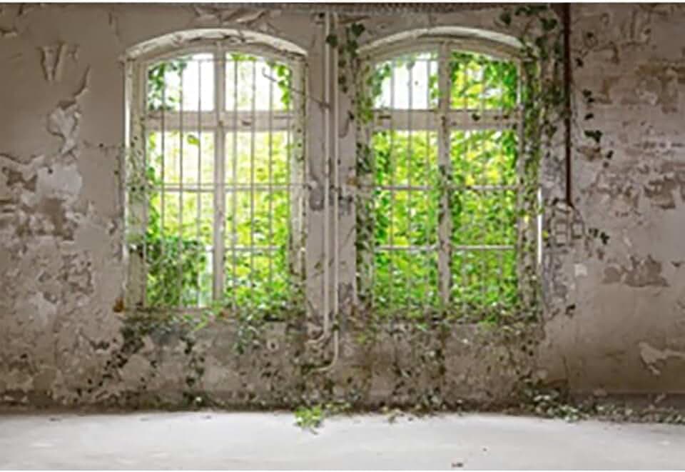 YongFoto 3x2,5m Vinyl Foto Hintergrund Verlassen Alte ruinierte Industrieanlage Fotografie Hintergrund Kinder Fotostudio Hintergründe Requisiten