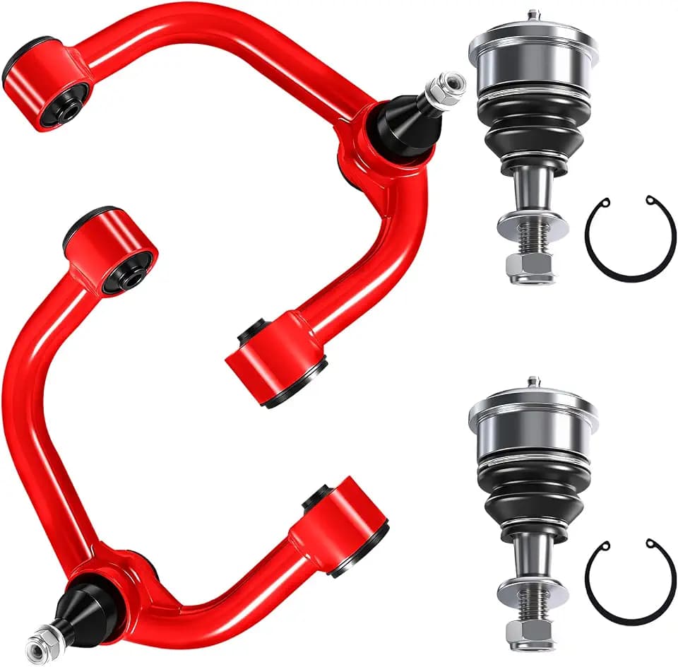 Front Upper Control Arms for 2-4" Lift Compatible with Ford F150 2004-2022, Adjustable Tubular Arms w/Ball Joints Replaces for Factory Suspension Kit