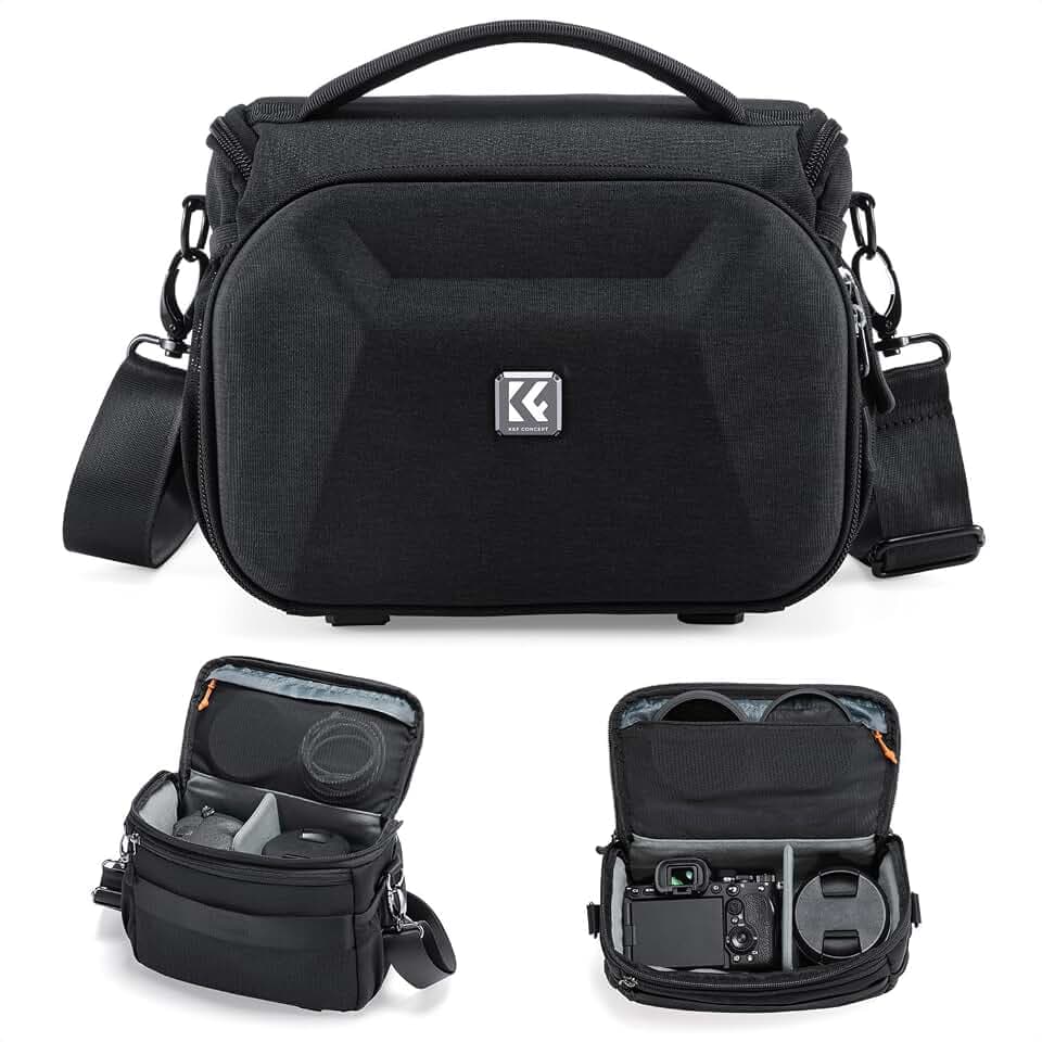 K&F CONCEPT Kameratasche, Hartschalen-Schutz Fototasche, Fotorucksack Klein