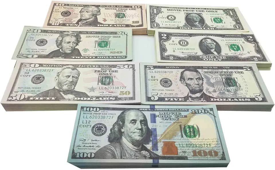 140 Stück Prop Money,Dollar Scheine,Copy Fake Geld Spielgeld,Falschgeld Film Spiel,Banknote Banknoten Filmgeld,Geldfake Spielzeug Geldschein,für Party Einen Falschen Spielen