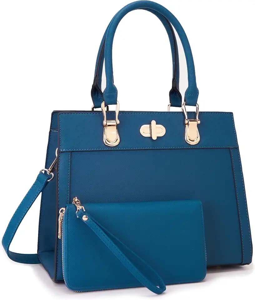 Purse Set Women Satchel Handbag Work Shoulder Tote Bag Matching Wallet 2pcs