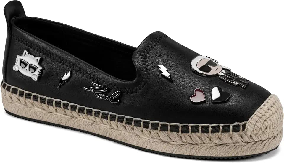Karl Lagerfeld Women's Michaela Slip On Espadrille Sandal Shoes