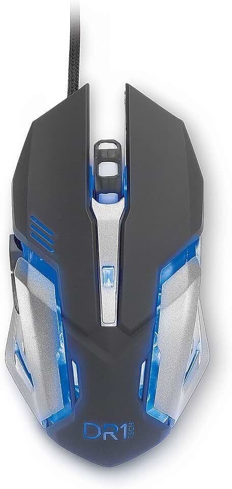 [Amazon Exclusive] DR1TECH Avenger Gaming Maus Mit Kabel - 6 Tasten Für Bis Zu 3200 DPI - Leichtes Und Strapazierfähiges Design - Ergonomische Gaming Maus Für PC/PS4/XBOX