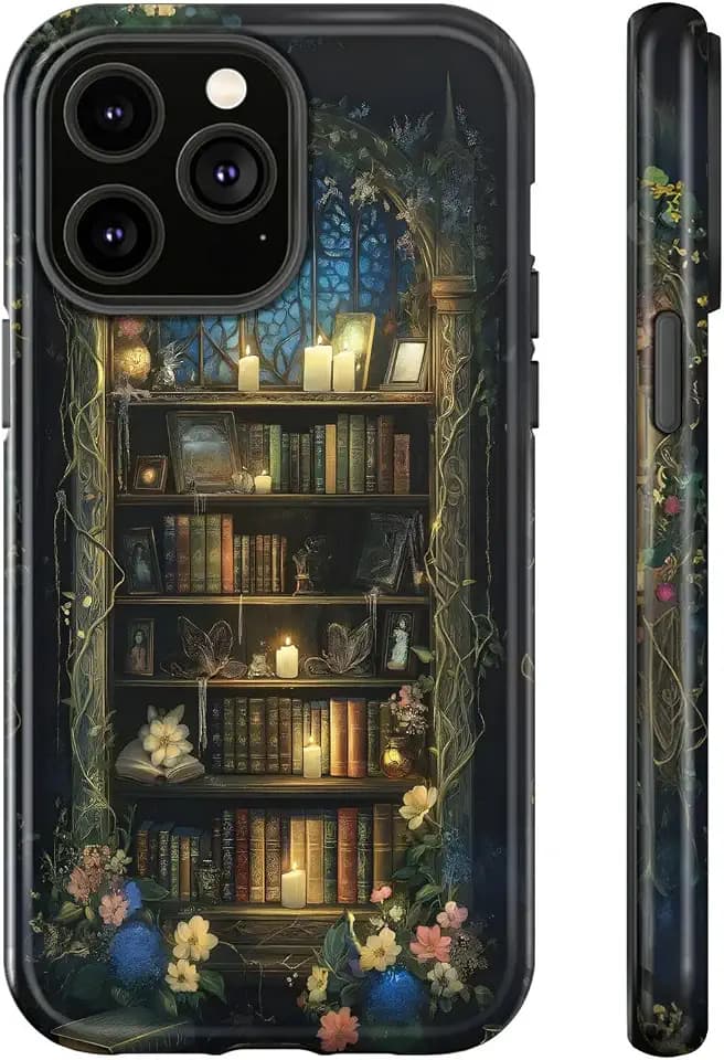 for iPhone 13 Pro Max Case,Vintage Bookish Art Reading Book Lovers Gifts,Dual Layer Soft TPU Hard PC Bumper