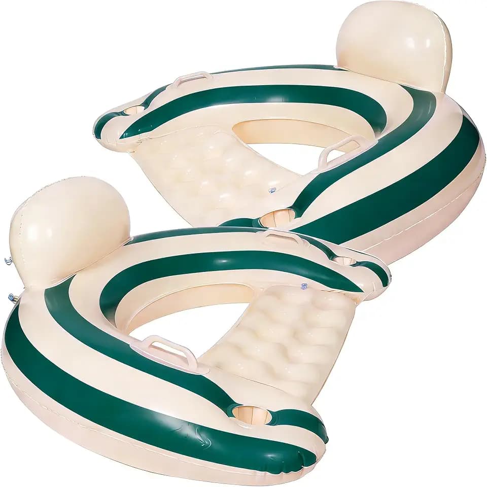 2PCS Pool Swim Ring Inflatable Pool Floats Water Fun Large Adult Swimming Pool Float for Beach Lake Summer Holiday Beach Party