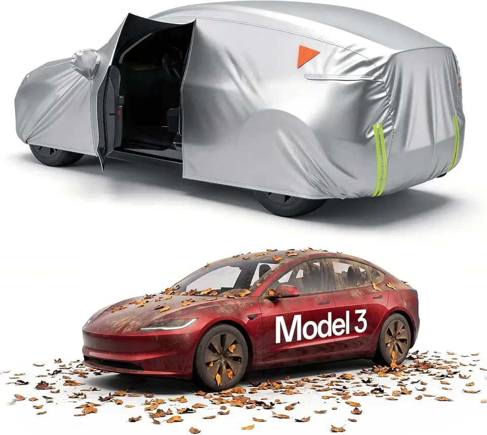 Tesla Model 3 Car Cover 2017–2026, 100% Waterproof All-Weather