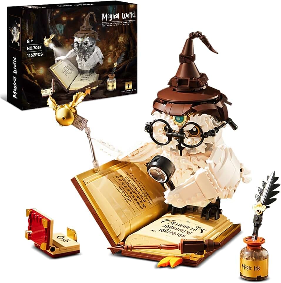 MOC Magic Owl Building Set- Compatible with Lego for Adults, Ideas Collection Model Set, Creative Gifts for Adults or Boys Girls Ages 8+
