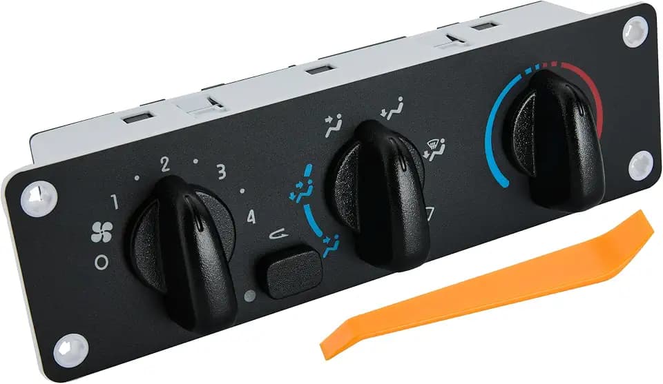 599-008 Heater Climate Control Panel Fits for Freightliner M2-100 02-06, M2-106 02-20, M2-112 04-20, 108SD 18-21, 114SD 18-21. for Thomas Bus Saf-T-Liner 04-07.with Front Windshield Defogg