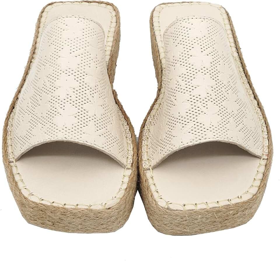 Bonateks Damen DERBTRLK100014 Wedge Sandal, Beige, 39 EU
