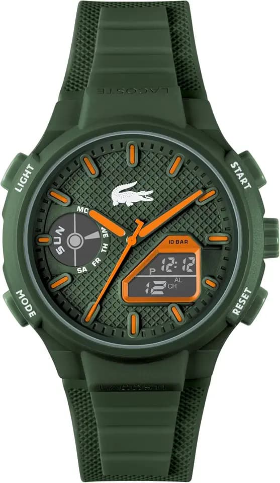 Lacoste 2011516 Herren-Armbanduhr, analog, digital, LC33-Kollektion, schwarzes Silikonarmband