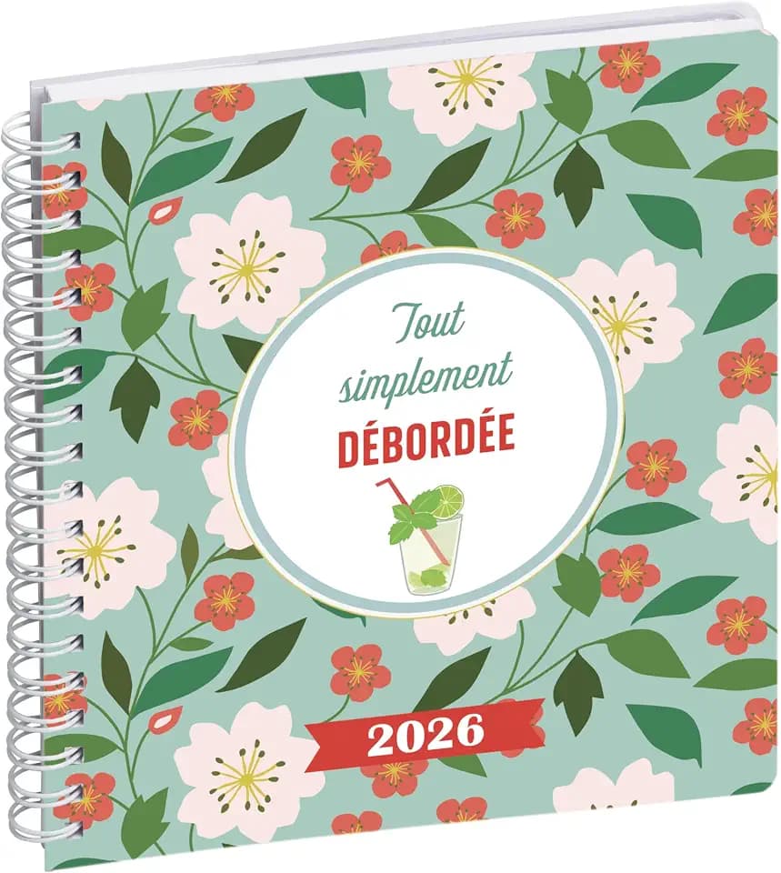 Exacompta 183440E Schreibtischkalender Lady 18S, Spiralbindung, Dodo & Cath, 15 x 17 cm, Wochenkalender, Januar bis Dezember 2026