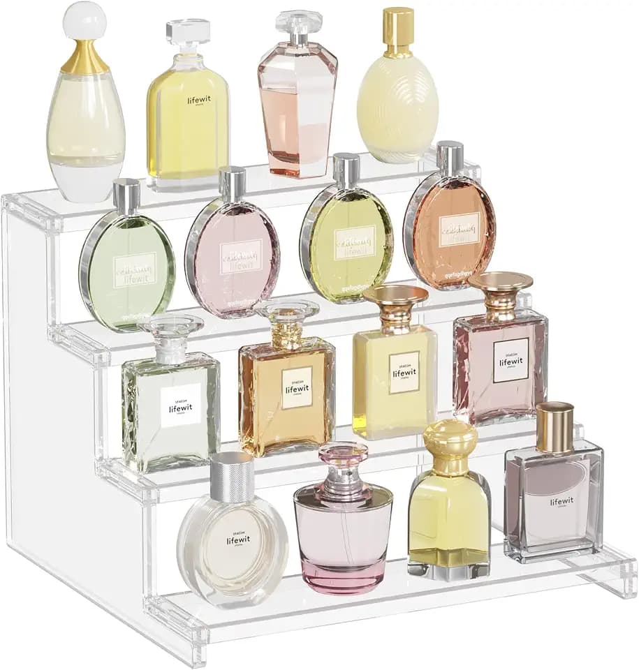 Lifewit 4 Tier Display Ständer, 30,5 cm Acryl Regal Organizer für Kosmetik
