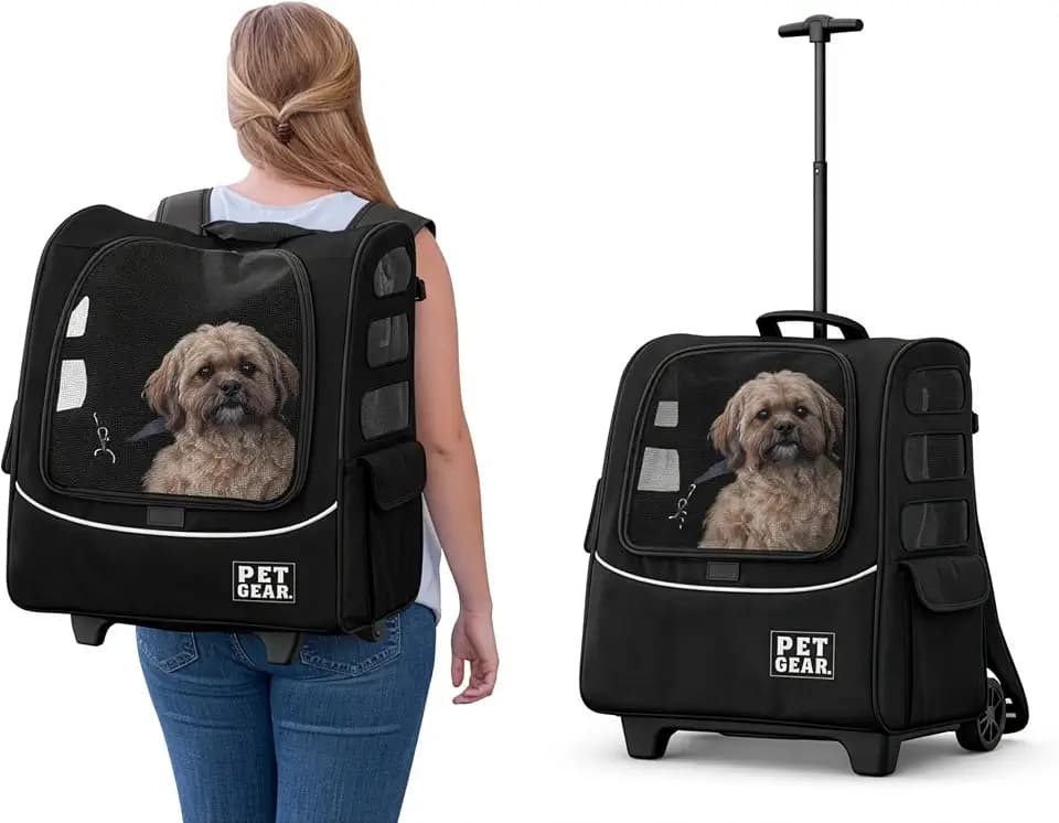 Pet Gear I-GO2 Roller Backpack, XLarge Traveler Plus, Dark Charcoal