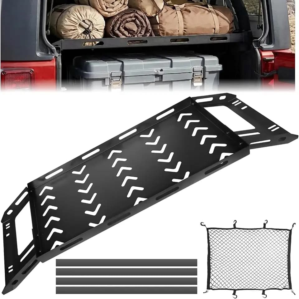 Rear Cargo Rack Basket for Jeep Wrangler JK 4-Door Hardtops 2007-2026