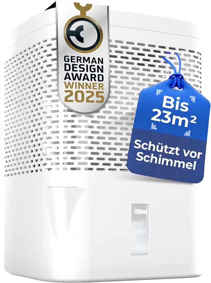BonAura® Luftentfeuchter ohne Strom - Raumentfeuchter für Keller, Bad uvm. - 680g Luftentfeuchter Nachfüllpack inklusive - Entfeuchter und Luftentfeuchter Granulat im Set - Schutz vor Schimmel