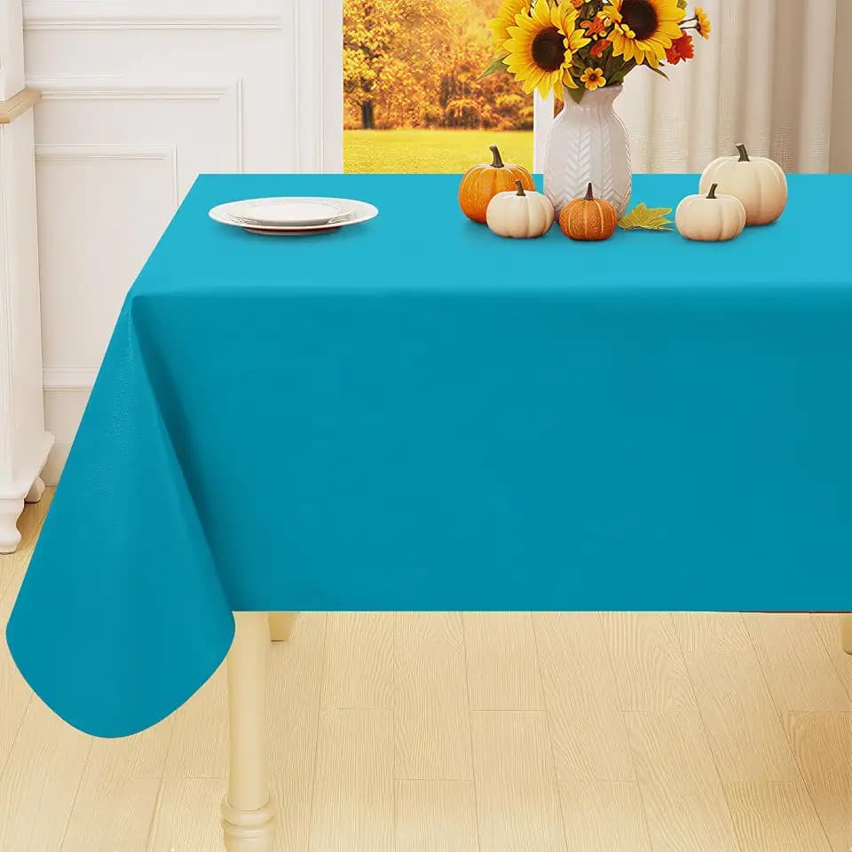 Smiry Rectangle Table Cloth 60"x140", Waterproof Wipeable Vinyl Tablecloth