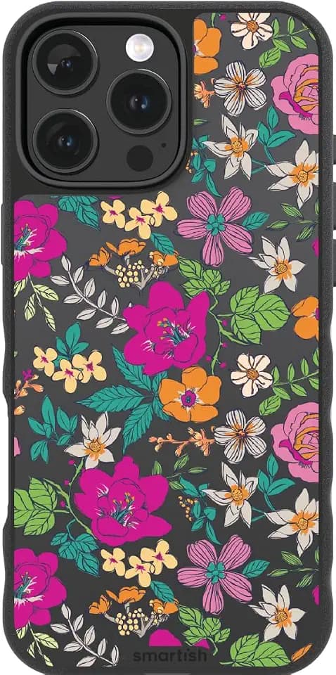 Smartish® iPhone 16 Pro Max MagSafe Case - Gripmunk [Slim + MagSafe + Protective] - Its A Jungle - Drop Tested 6FT - Wireless Charging - Floral Case for Women - Fits Apple iPhone 16 Pro Max
