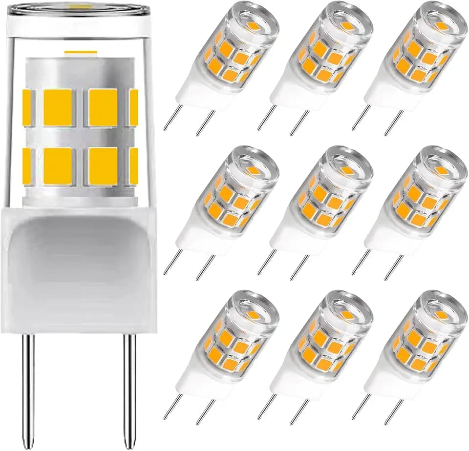 10Pack G8 Led Bulbs,T4 3W Replacement 20-25W Halogen Bulb,3000K Warm White