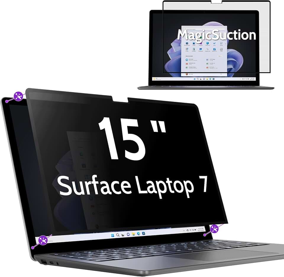 Peslv Nano‑Suction Privacy Screen for Surface Laptop 8th/7th -15 Inch