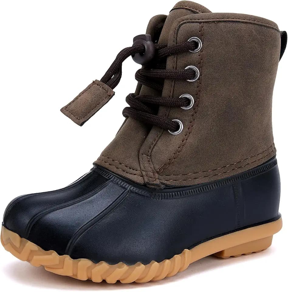 BMCiTYBM Toddler Little Boys Girls Winter Waterproof Duck Snow Boots