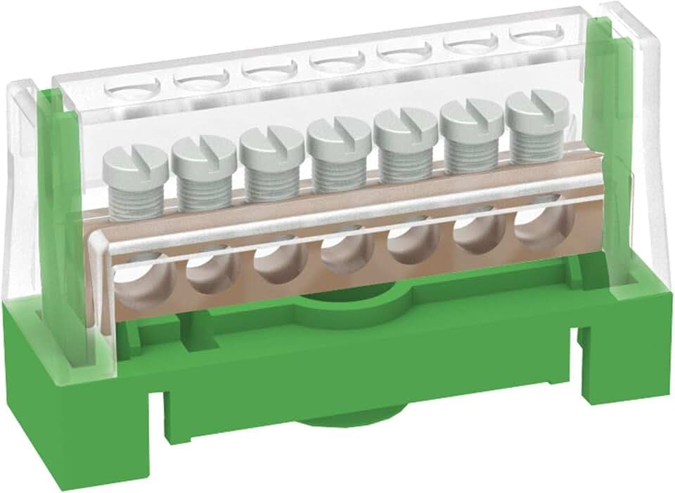Arnocanali T167A Erdklemme für potentielle Verbindungen mit Deckel, mit Messingstange mit 7 Löchern