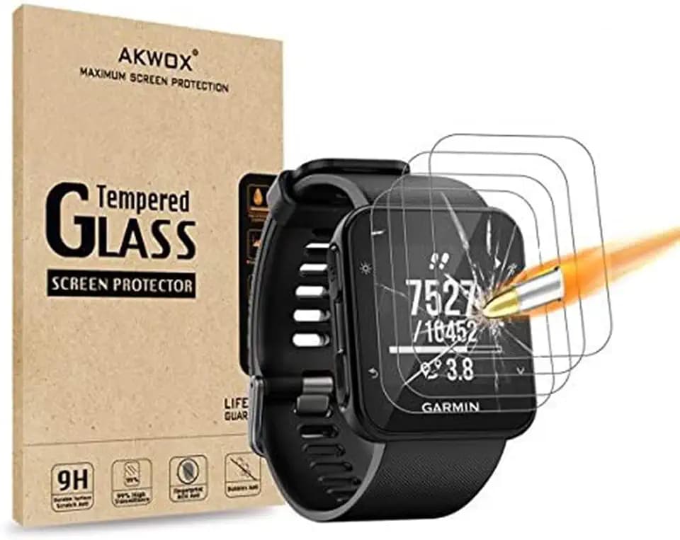 (Pack of 4) Compatible with for Garmin Forerunner 35 Screen Protector, [0.3mm 2.5D High Definition 9H] [Anti-Bubble] Tempered Glass Screen Protector for Garmin Forerunner 35