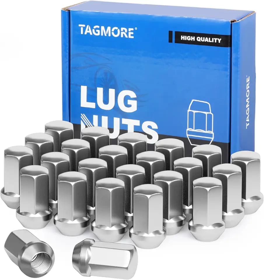 24pcs M14X1.5 Chrome OEM Lug Nuts Compatible with Chevy GMC