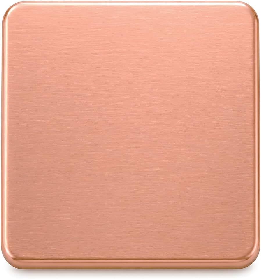 MICAIKEM 1.25" Copper Blanks Supper Thick 3mm Thick Square Ball Markers Coin Tags Finished Edge for Engraving and Metal Stamping. Pack of 10