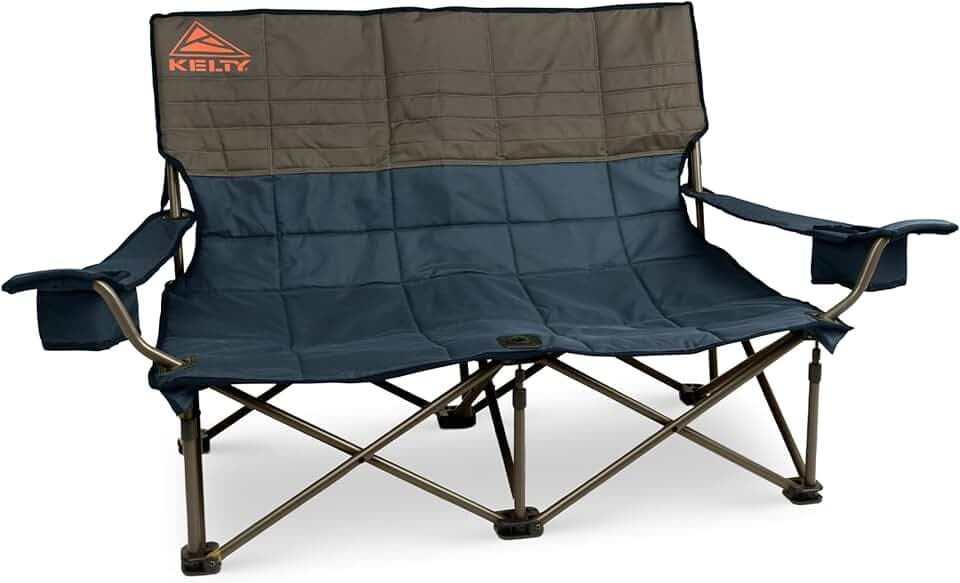 Kelty Low Loveseat 2 Person Double Camping Chair (Low Height/Dark Shadow)