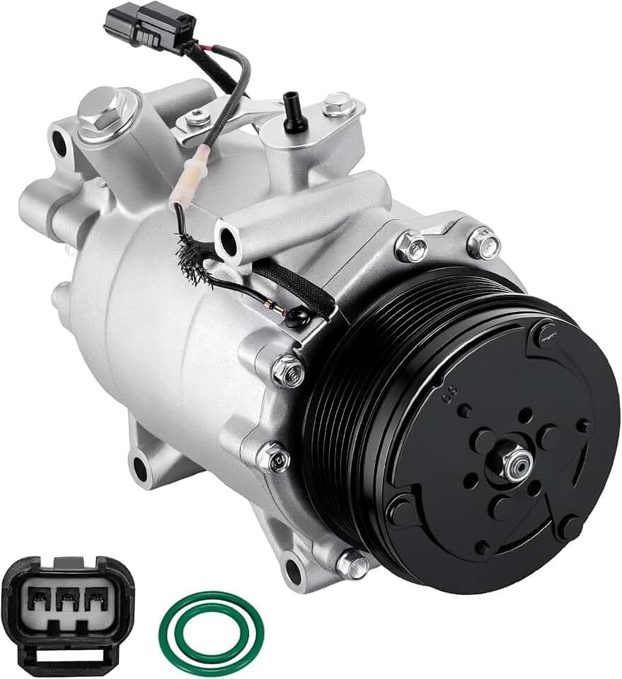 BDFHYK 98580 Air Conditioning AC Compressor with Clutch Fit for Acura RDX 2009 2010 2011 2012 2.3L l4, Fit for Honda Civic 2013 & 2007 2008 2009 2010 2011 2.0L l4, Gas, Replaces 97580, 638882