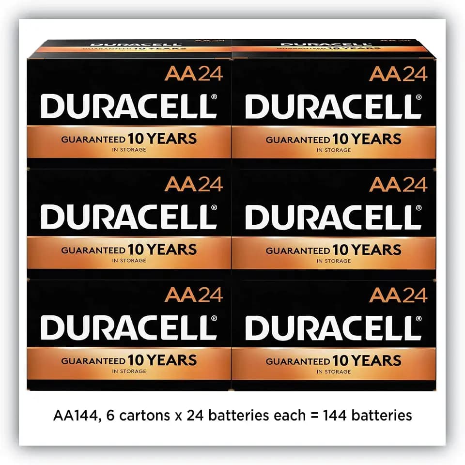 Duracell MN1500BKD CopperTop Alkaline Batterien, AA, 144/CT