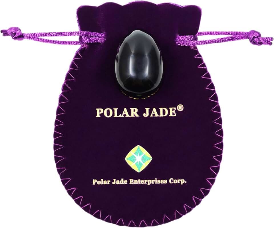 Polar Jade Yoni Ei aus Obsidian Edelstein (Kegel Jade Egg), gebohrt