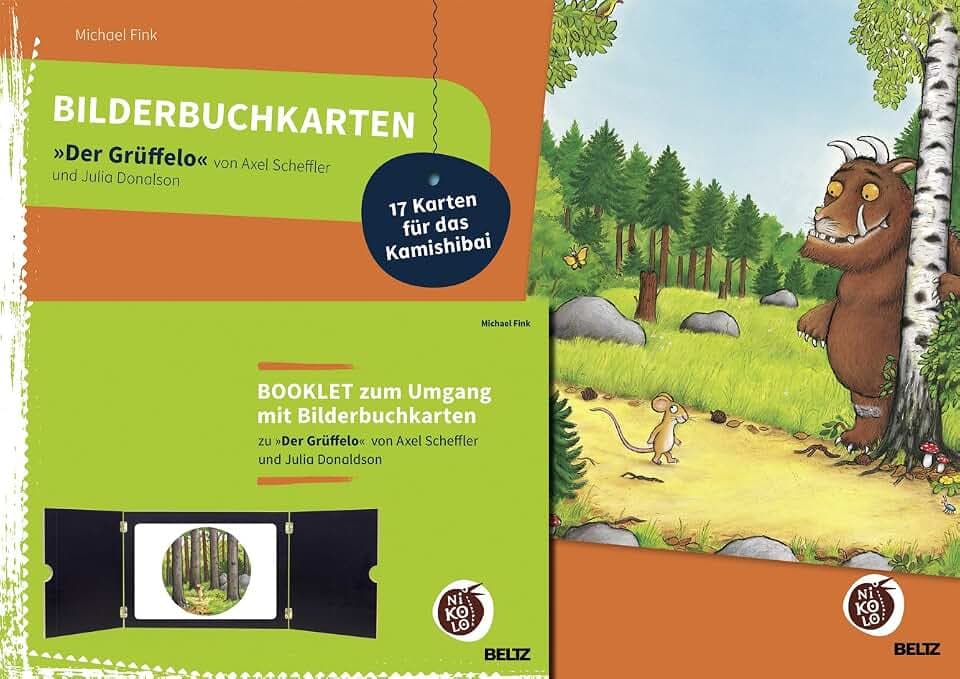 Bilderbuchkarten »Der Grüffelo« von Axel Scheffler und Julia Donaldson: Mit Booklet zum Umgang mit 17 Bilderbuchkarten für das Kamishibai (Beltz Nikolo Bilderbuchkarten)
