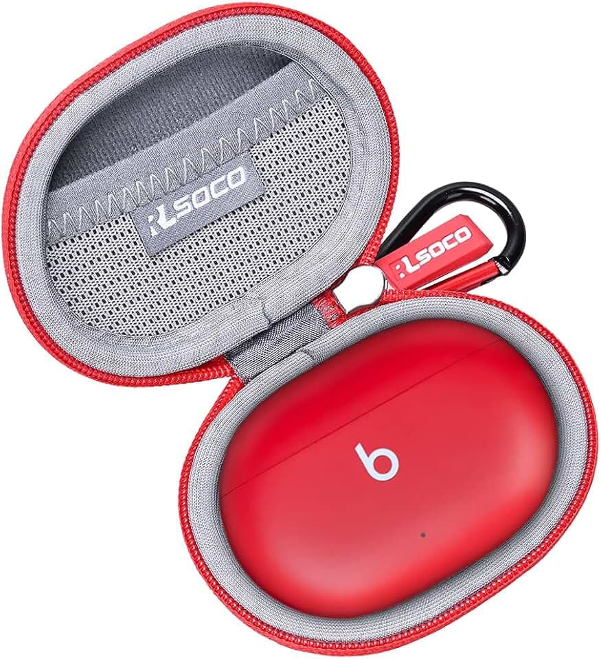 RLSOCO Schutzhülle für Beats Studio Buds/Beats Studio Buds + (2023), kabellose Kopfhörer (nur Hülle) (Rot)