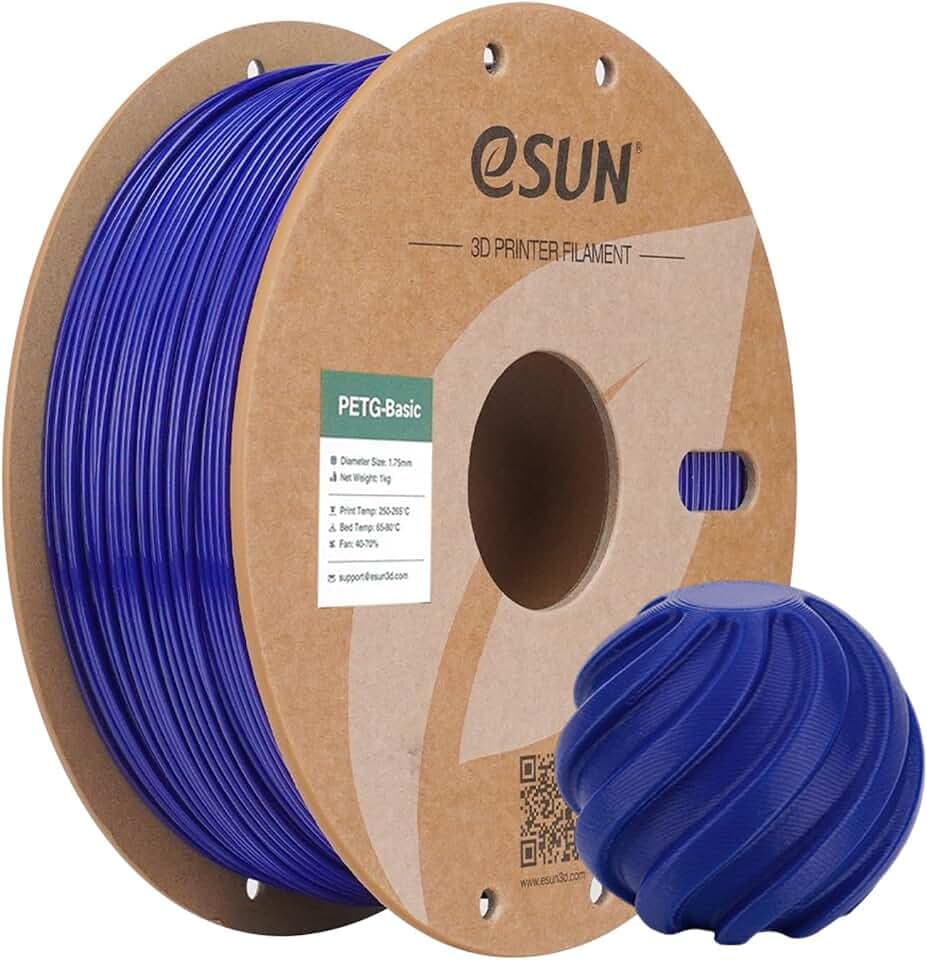eSUN Hohe Zähigkeit PETG Basic 1.75mm Filament, Blau, 1KG